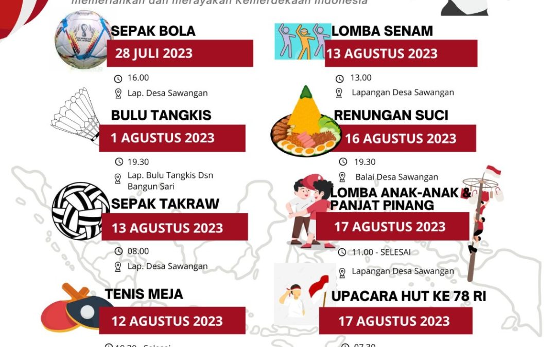 RANGKAIAN KEGIATAN HUT RI KE 78 DESA SAWANGAN