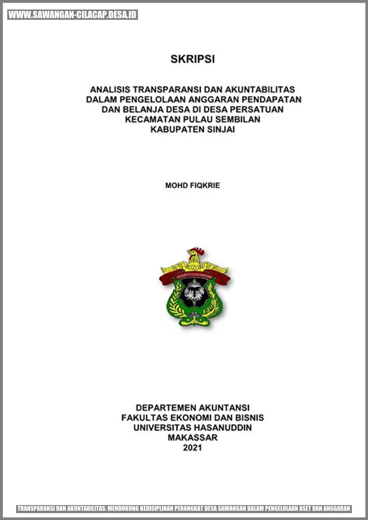 Transparansi dan Akuntabilitas: Mendukung Kedisiplinan Perangkat Desa Sawangan dalam Pengelolaan Aset dan Anggaran